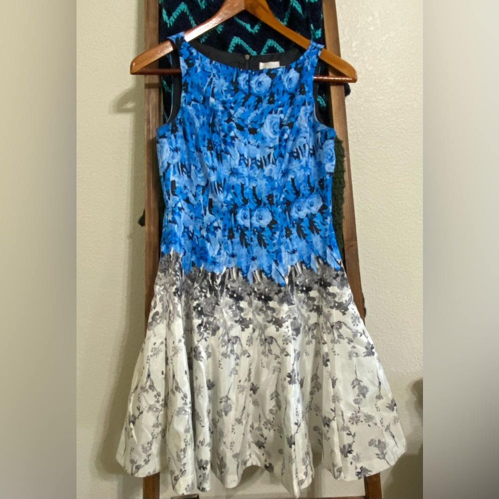 J. Taylor Blue Classic Sleeveless Dress/ Size 4/Fit & Flare